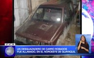 Un desguazadero de carros robados fue allanado en le noroeste de Guayaquil