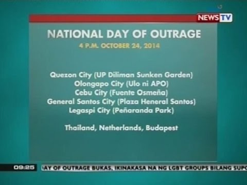 SONA: National day of outrage, isasagawa bukas ng ilang LGBT groups