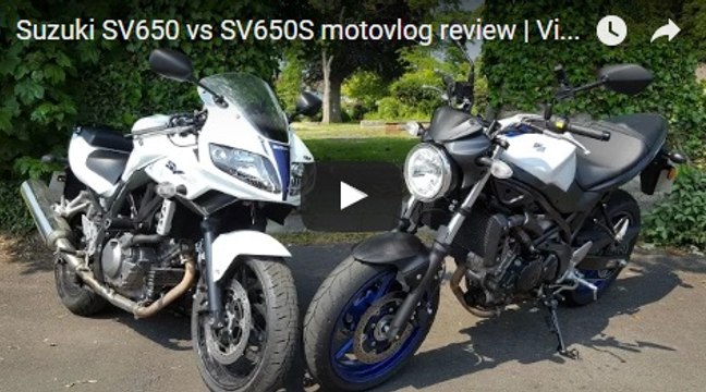 Suzuki SV650 vs SV650S motovlog review Visordown road test