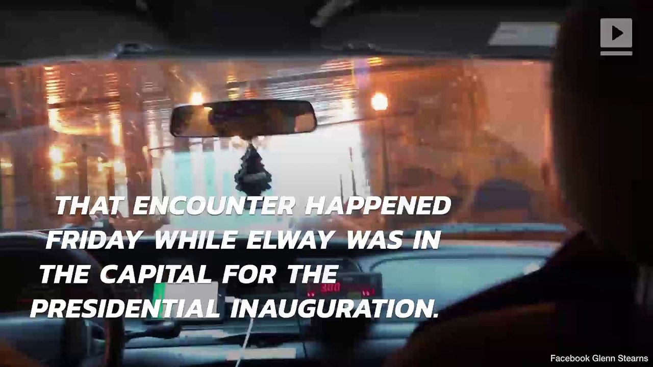 Cab driver calls John Elway best quarterback ever, then realizes Elway is in car