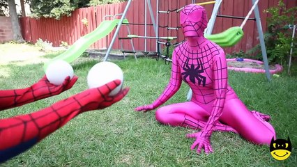 Frozen Elsa vs Poison Ivy & Bane! Fail Kidnapping w/ Spiderman, Hulk, Bad Baby, Bad Joker & Crazy