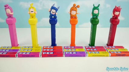 Oddbods Surprise Toys Candy Pez Dispenser Dolls Oddbod video Cartoon for Kids Funny Full Episode 毛毛頭