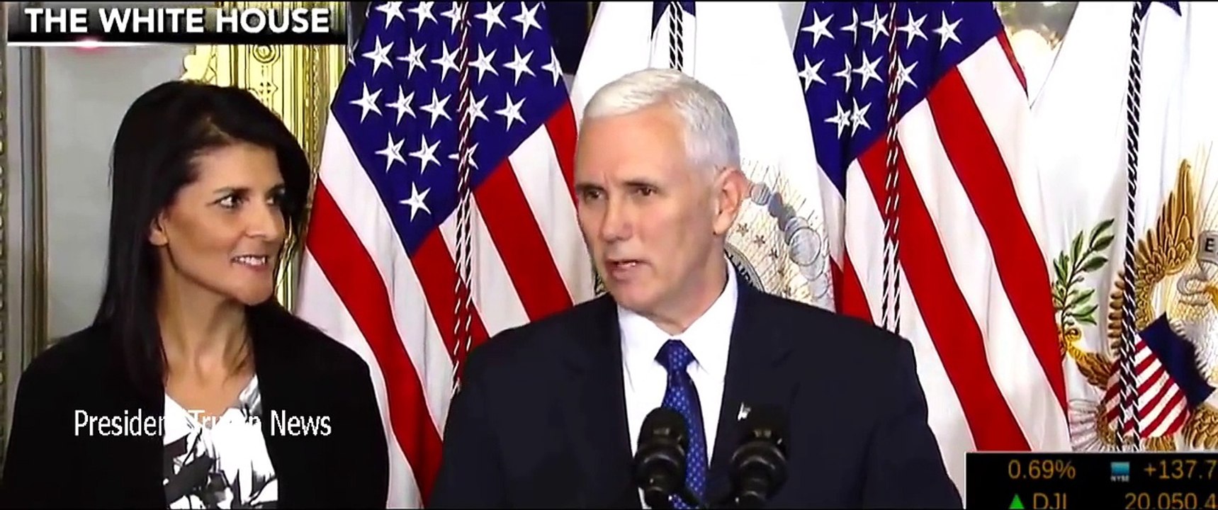 NEWS ALERT , Vice President Mike Pence swears in Gov. Nikki Haley as U.S. ambassador to the U.N.