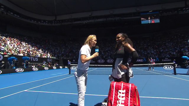 Serena Williams on court interview (QF) - Australian Open 2017