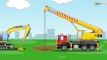 The Red Bulldozer and The Excavator - Construction Trucks Video - World of Cars for children Part 2