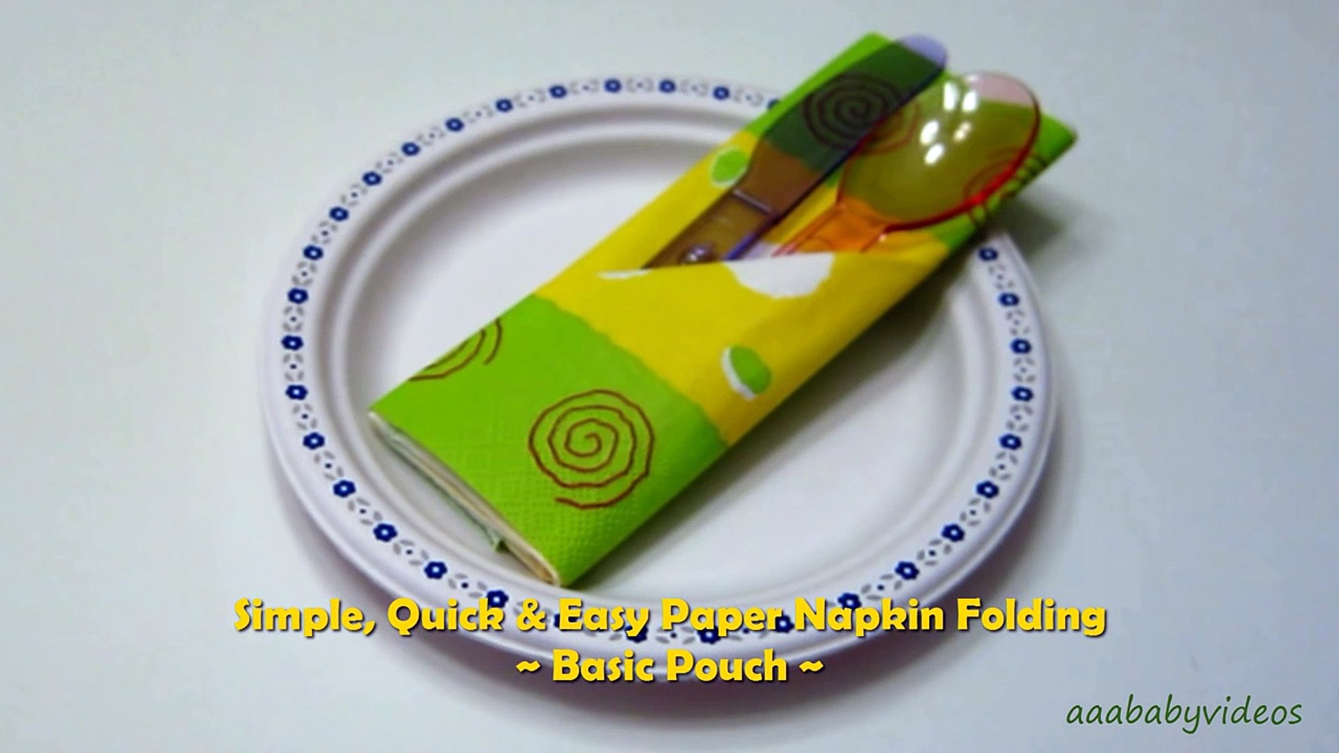 Paper Napkin Folding For Cutlery Block 3 Modern Napkin Folding