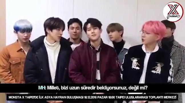 [02.12.2016] Monsta X - İlk Asya Fan Buluşması Anonsu (Taipei) (Türkçe Altyazılı)