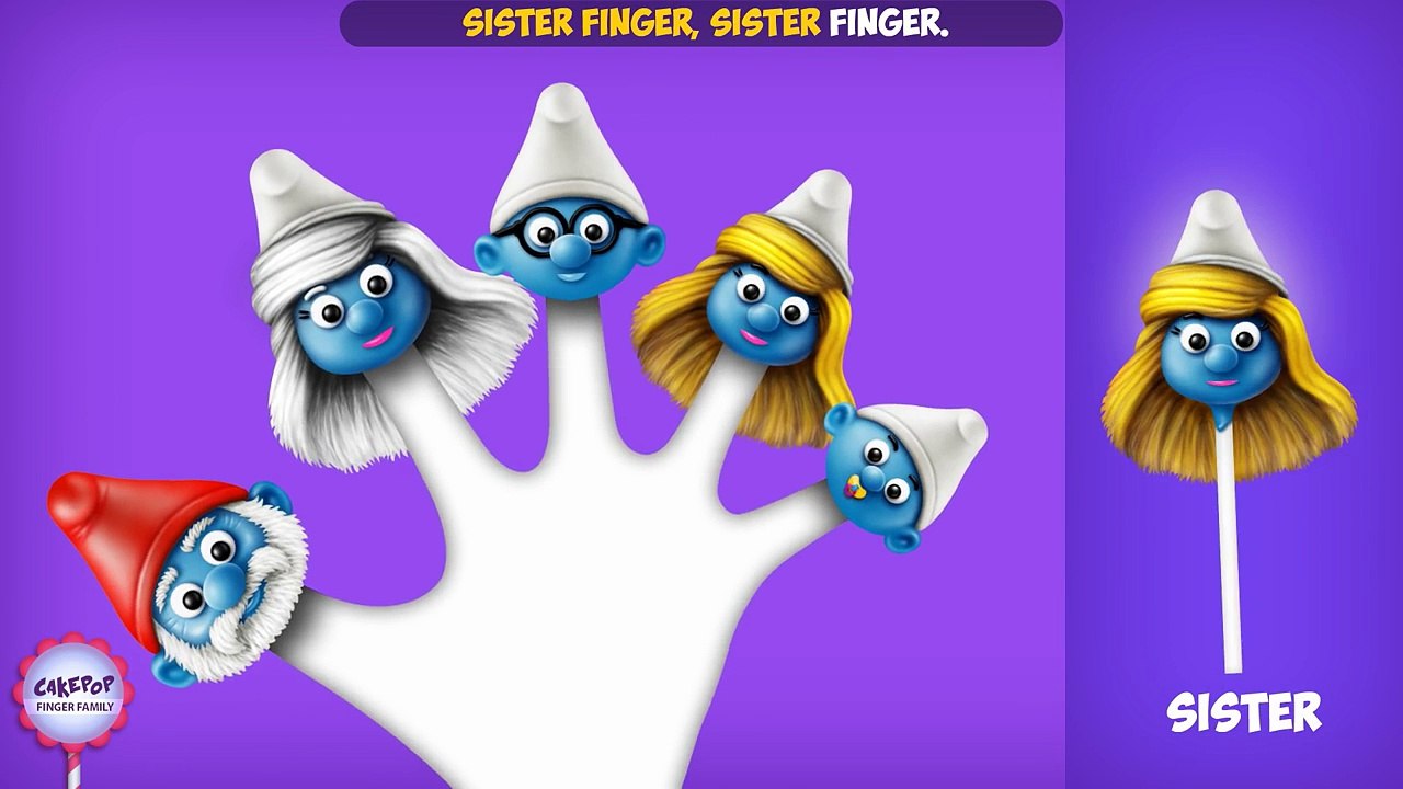 The Finger Family Smurfs Family Nursery Rhyme | Smurfs Finger Family Songs