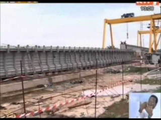 Visite des travaux du pont de Jacqueville par le Premier ministre, Daniel Kablan Duncan