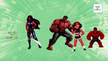Hulk Cartoon Finger Family Songs | RED HULK Cartoon Animation Nursery Rhymes Collection for Children