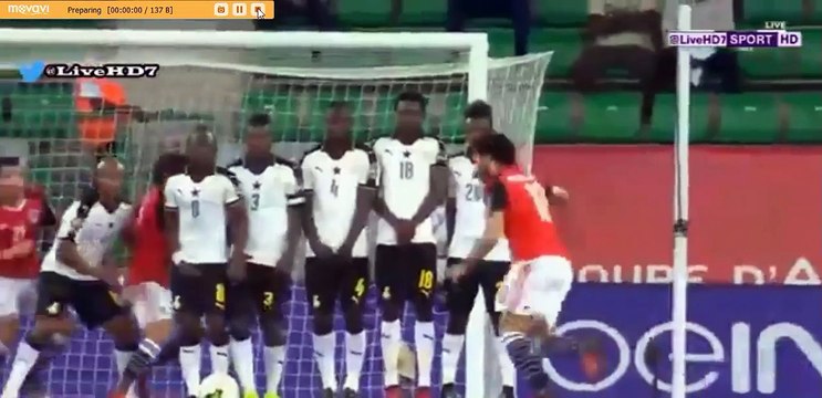 هدف محمد صلاح ضد غانا - مصر وغانا 1-0 كأس الامم الافريقيه 25-01-2017