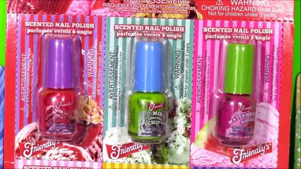 Friendlys Ice Cream Scented NAIL POLISH! Bubble Yum Laffy Taffy Air Head Scents! LIP BALM!