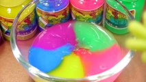 DIY How To Make Colors Clay Water Slime Mix Learn Colors Slime Clay Hello Kitty Refrigerator