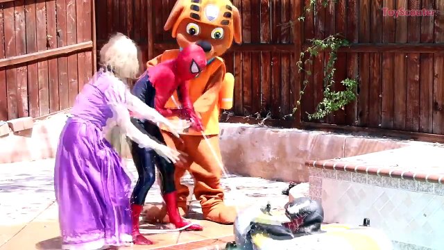 Baby Princess Rapunzel Eats Minnie Mouse! w/ Joker, Spiderman & Paw Patrol Chase in Real Life