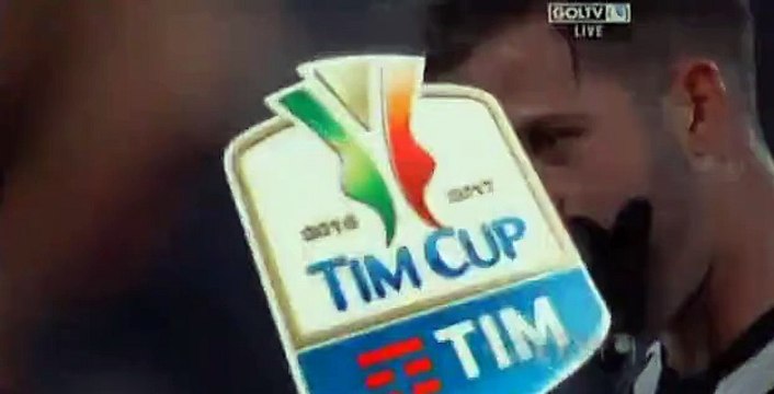Miralem Pjanic Goal Juventus 2 - 0 AC Milan Coppa Italia 25-1-2017