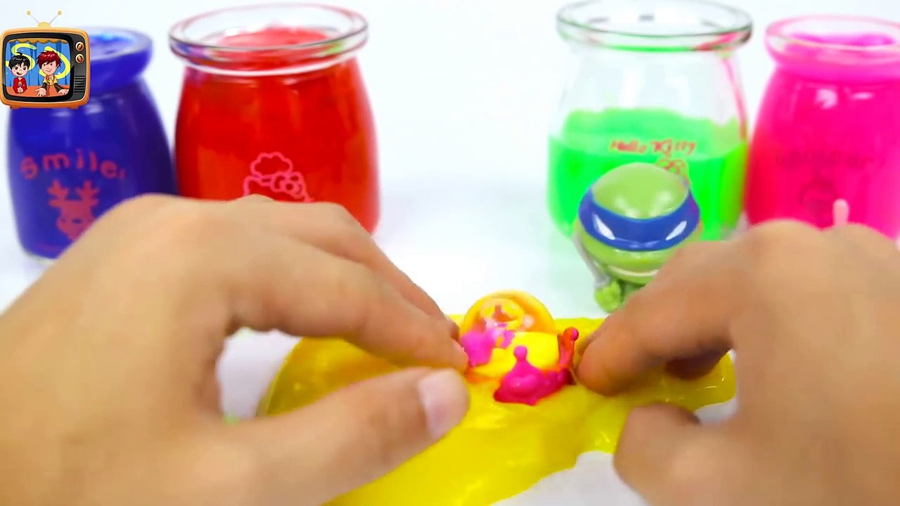 Learn Color with Slime Gel Children Kids Toddlers Playdoh Surprise egg Minecraft Shopkins |SunnyD|