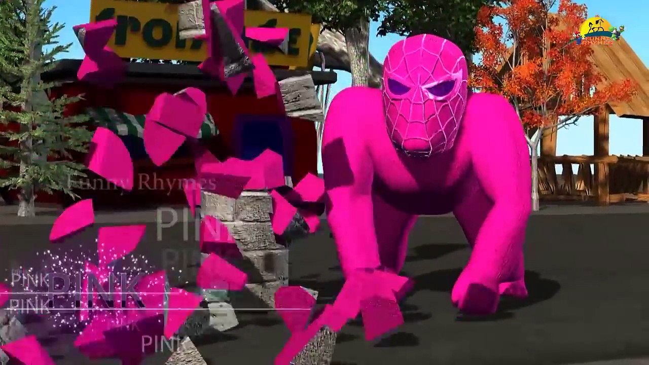 Dinosaur V/S Stone Man fight 3D short film for Childrens Learn Gorilla Colors