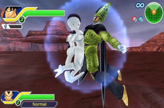 Dragon Ball Z Tenkaichi Tag Team - Fusão: Freezell VS Majin Goku SSJ3