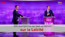 Les divergences de Valls et Hamon sur la laïcité
