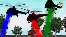 Learn Colors 3D Animals Colors with helicopter Mickey Mouse Nursery Rhymes