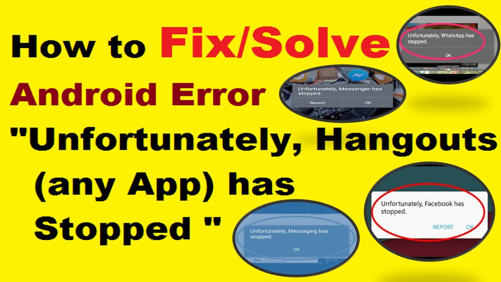 How To Fix Unfortunately Hangouts Has Stopped Android Error Video Dailymotion