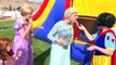 Disney Princesses get gummy joker tongues!! Princess Elena of Avalor and Frozen Elsa vs maleficent