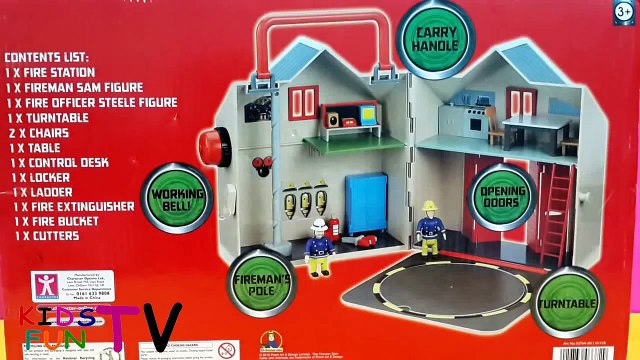 Fireman Sam english Episodes full Fire station Playset Toys - Fireman Sam and Officer Steele
