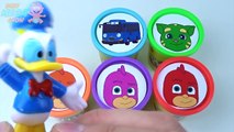 Сups Surprise Toys Play Doh Clay PJ MASKS Talking Tom Peppa Pig Rainbow Learn Colours in English