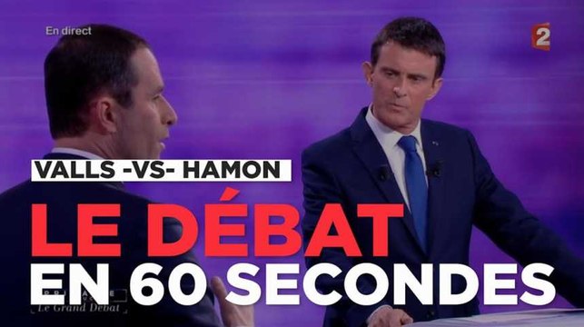 Valls contre Hamon : le débat d'entre-deux tours en 60 secondes