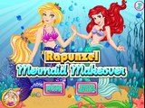 DISNEY PRINCESAS RAPUNZEL Y ARIEL MAQUILLAJE DE SIRENA DISNEY PRINCESS RAPUNZEL MERMAID MAKEOVER