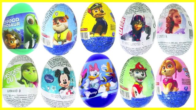 PAW PATROL PUPS SURPRISE KINDER EI GOOD DINOSAUR MICKEY MOUSE DISNEY PRINSES CHASE MARSHALL PLAYDOH