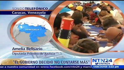 Oposición venezolana no aceptará diálogo si no hay elecciones: diputada Amelia Belisario