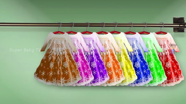 Учим цвета | цвета замороженные Эльза платье для детей | Дети дети обучения видео