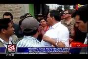 Ministro Jorge Nieto recorrió zonas afectadas tras devastador huaico en Ica