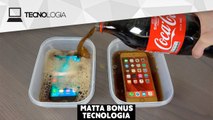 Qual é o Mais Resistente? Galaxi S7 ou iphone 7 ? (Iphone cases Frozen in Coca-Cola)