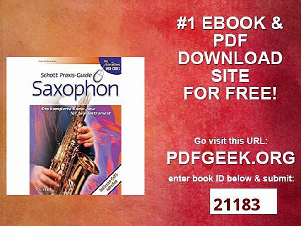 Schott Praxis-Guide Saxophon Das komplette Know-how für Dein Instrument