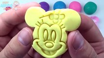 Play and Learn Colours with Glitter Play Dough Balls with Molds Modelling Clay Mickey Mouse Disney