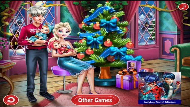 Frozen Elsa and Jack Frost Family Christmas Disney Princess Christmas Games for Kids