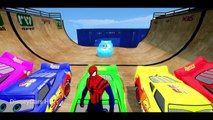 Disney Dinoco Cars vs Lightning McQueen Video for Kids - Nursery Rhymes Songs & Spiderman