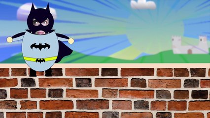 Humpty Dumpty Batman sat on a wall super hero nursery rhymes