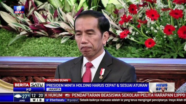 Presiden Instruksikan Menteri BUMN Rampungkan Pembentukan Holding BUMN