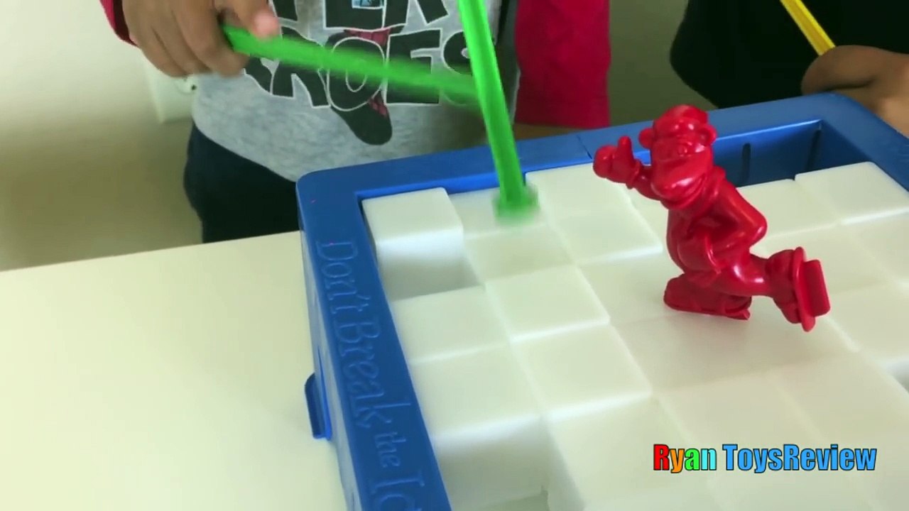 DONT BREAK THE ICE Challenge Family Fun Board games for kids Egg Surprise Toys Ryan ToysReview