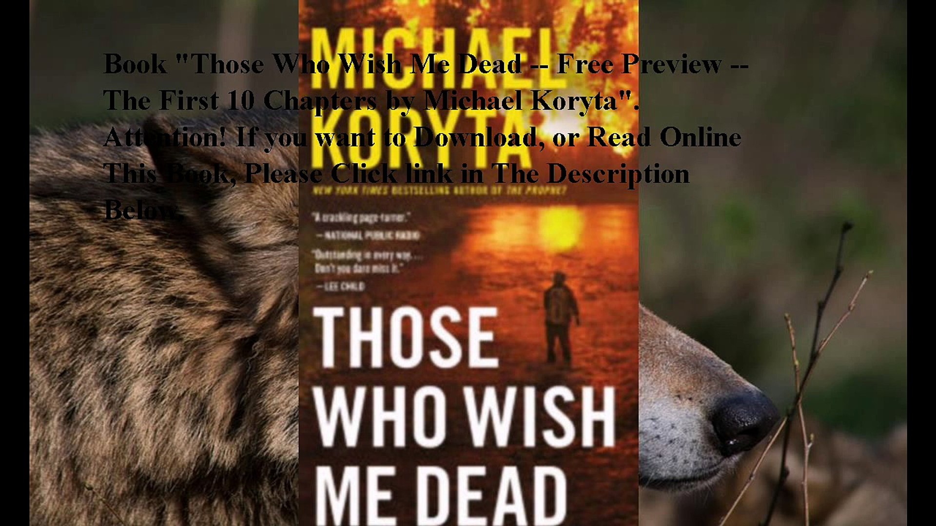 Download Those Who Wish Me Dead Free Preview The First 10 Chapters Ebook Pdf Video Dailymotion