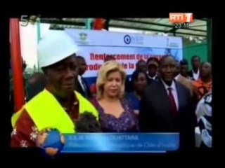 Le Couple présidentielle met en service une station de pompage d'eau dans le village de Kimokro