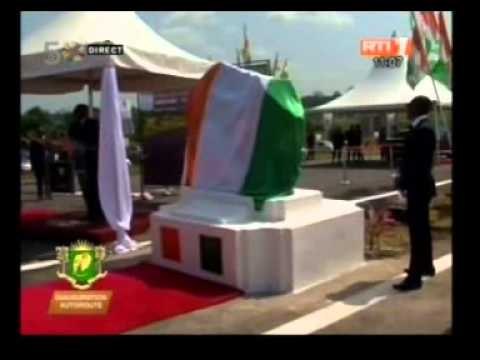 INAUGURATION AUTOROUTE DU NORD:le président Ouattara appel les usagés à la prudence