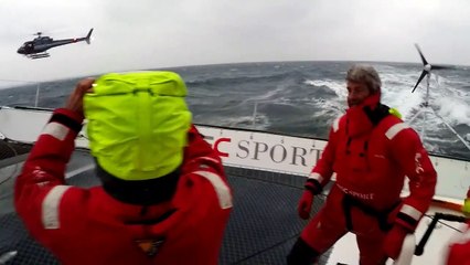 Ouessant   |   A bord d'IDEC Sport sur la ligne d'arrivée - Bretagne Télé