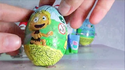 3 Oeufs Surprises Kinder Surprise . Maya LAbeille, Peppa Pig and Princess киндер сюрприз яйца