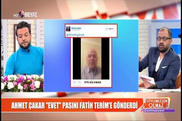 Ahmet Çakar "Evet" pasını Fatih Terim'e gönderdi