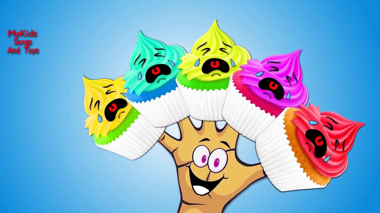 Crying Cup cakes Finger Family Collection | Colors | Nursery Rhyme | learn colours song