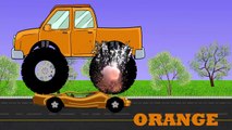 Monster Trucks Teaching Toddlers Colors and Crushing Cars - Education in English